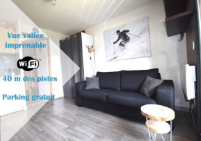 Au Pied des Pistes B31, Chaleureux studio 4 pers, vue sur la vallée imprenable avec WIFI, DRAPS NON COMPRIS